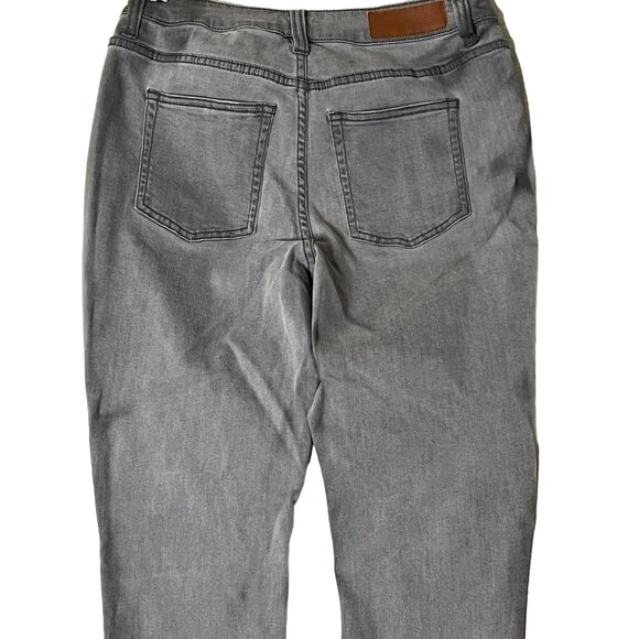Peace Love World Women's Grey Straight Leg Jeans Size US-4 Cotton Blend Goth - Picture 5 of 10